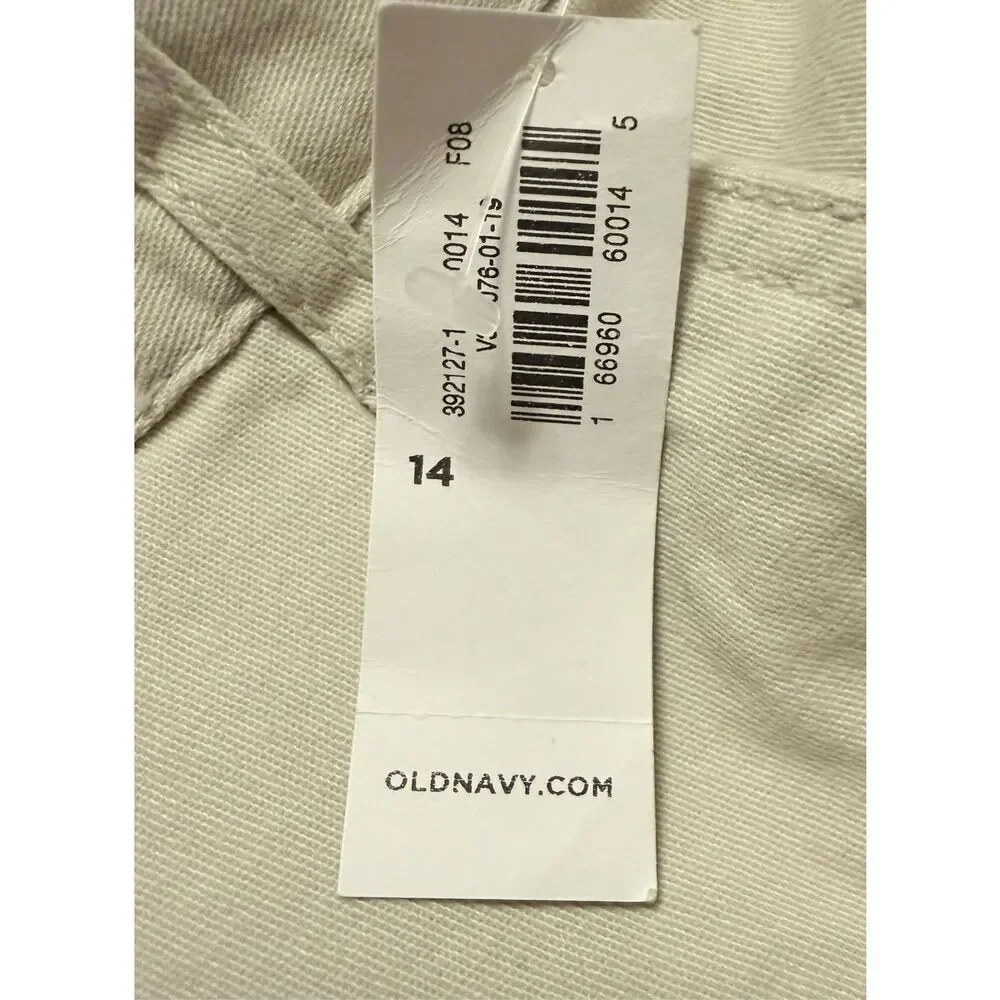 NWT Old Navy Girls Khaki Chino Shorts Dz. 14 School Uniform